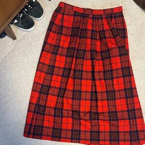 Vintage Pendleton tartan wool skirt
